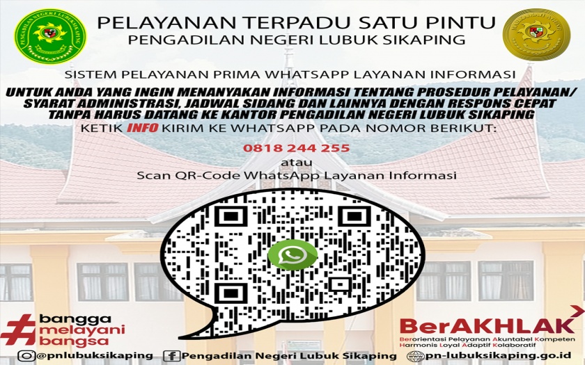 Sistem Pelayanan Prima WhatsApp Layanan Informasi