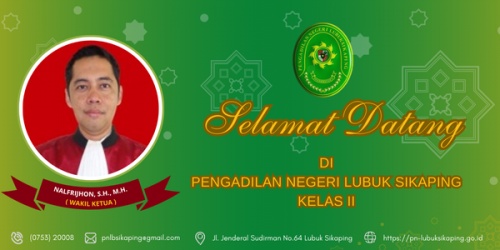 SELAMAT DATANG DI PENGADILAN NEGERI LUBUK SIKAPING